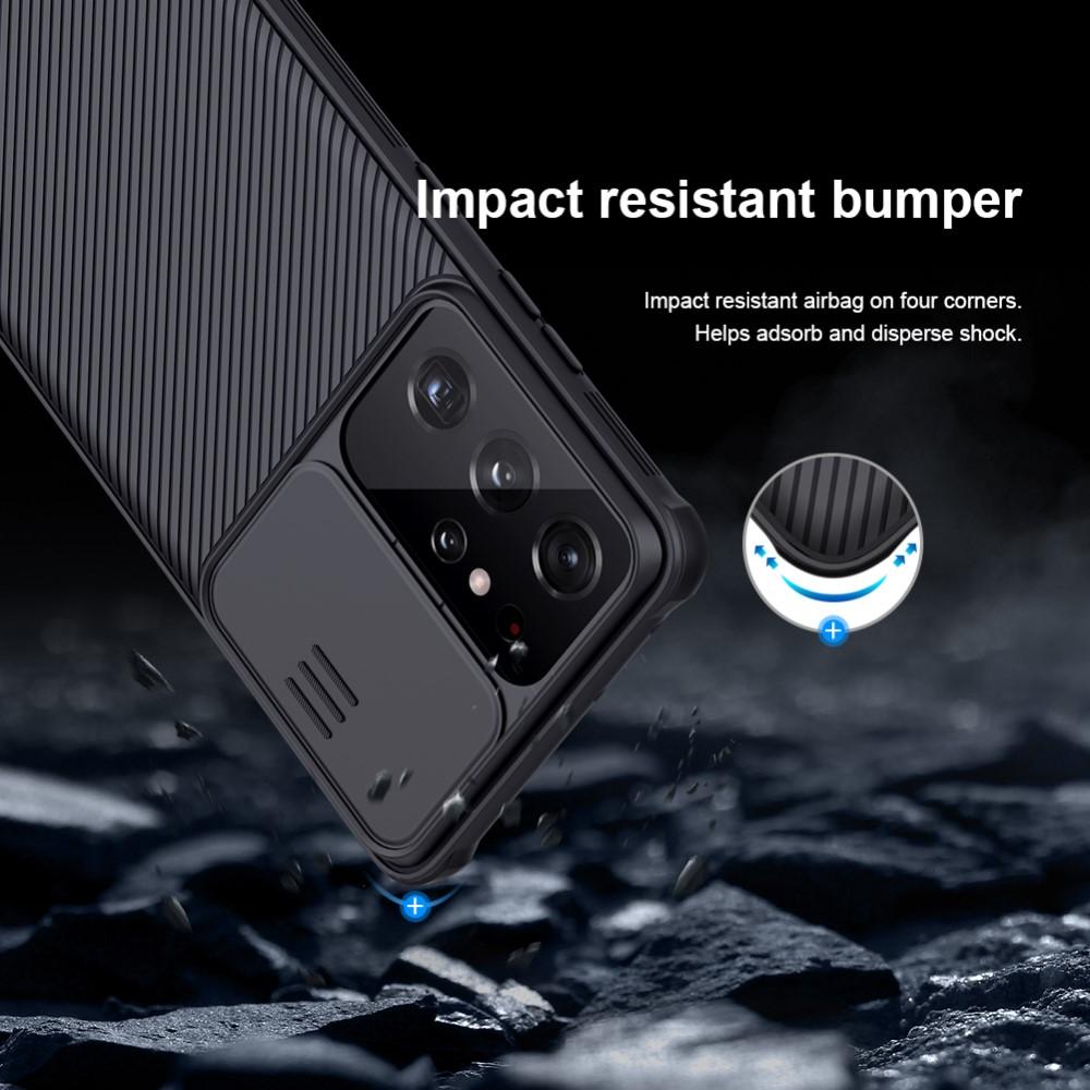 Samsung Galaxy S21 Ultra Cover med kamerabeskyttelse - CamShield, Sort