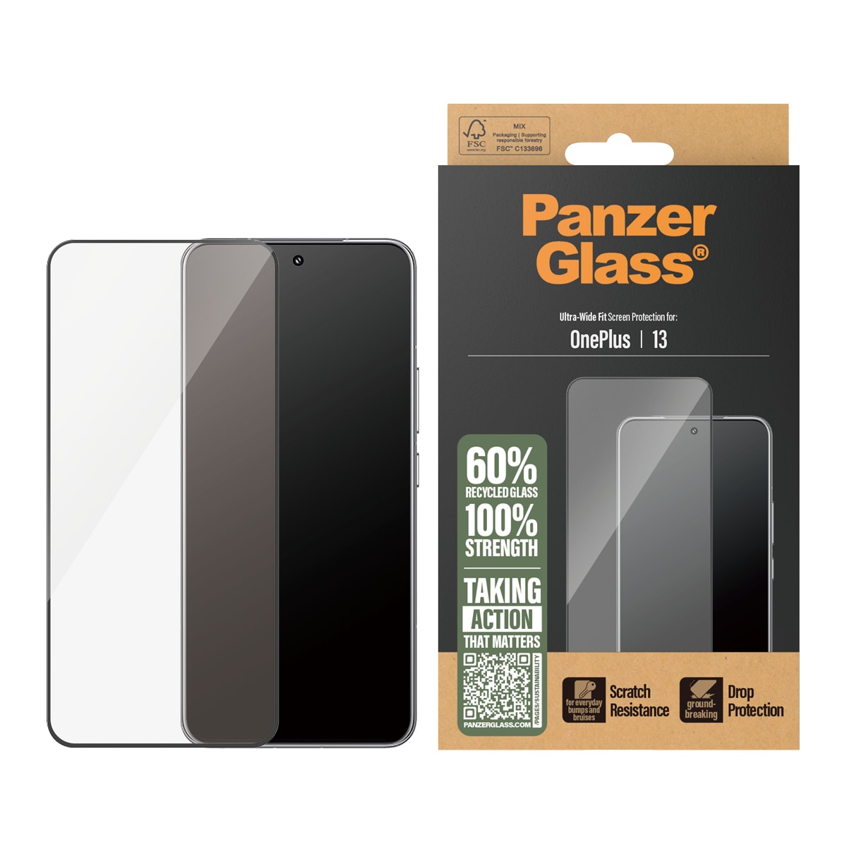  OnePlus 13 Skærmbeskytter i ridsefast hærdet glas - Ultra Wide Fit