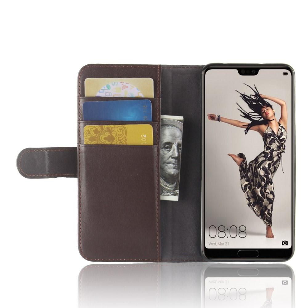 Huawei P20 Pro Slankt mobiletui i ægte læder, Brun