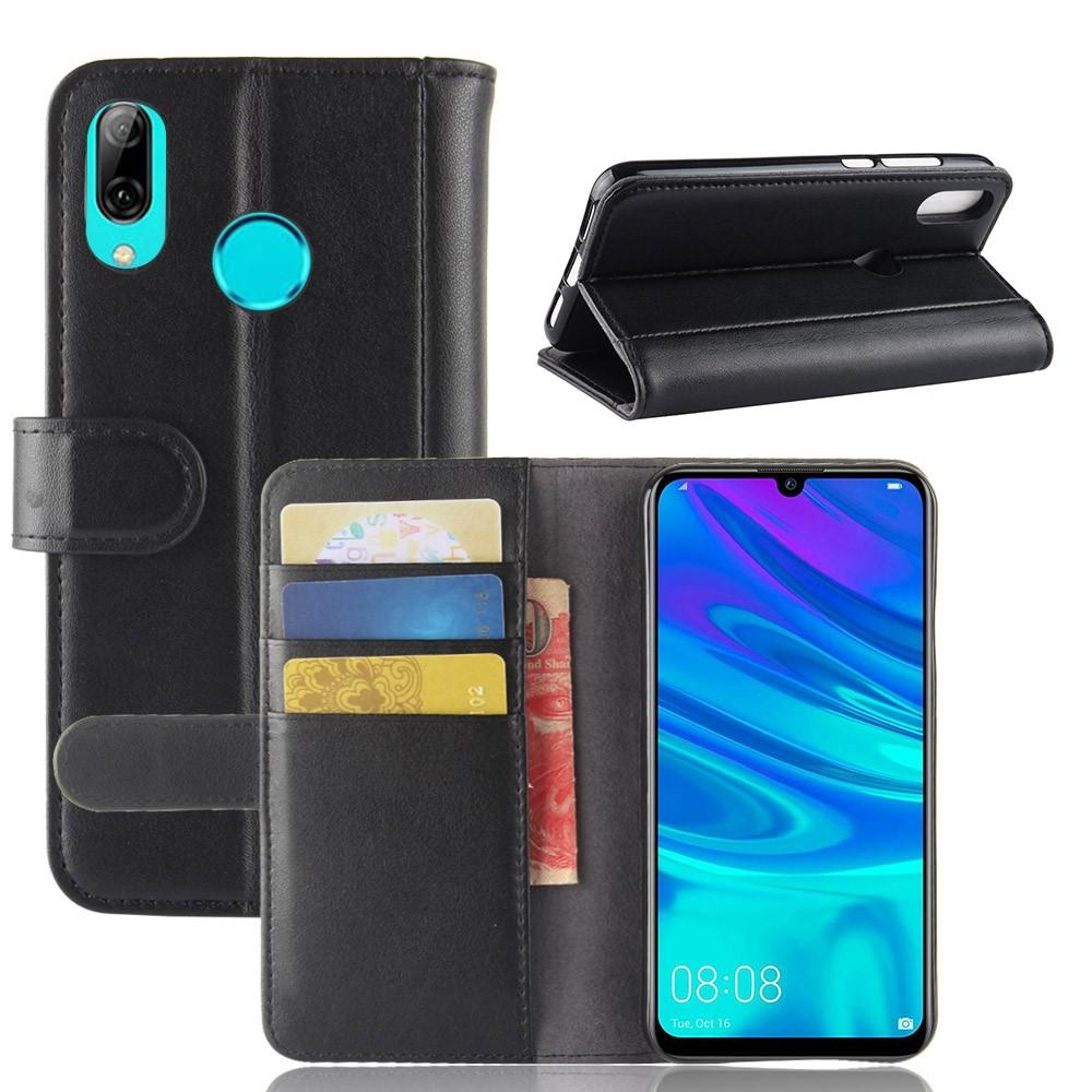 Huawei P30 Lite Slankt mobiletui i ægte læder, Sort