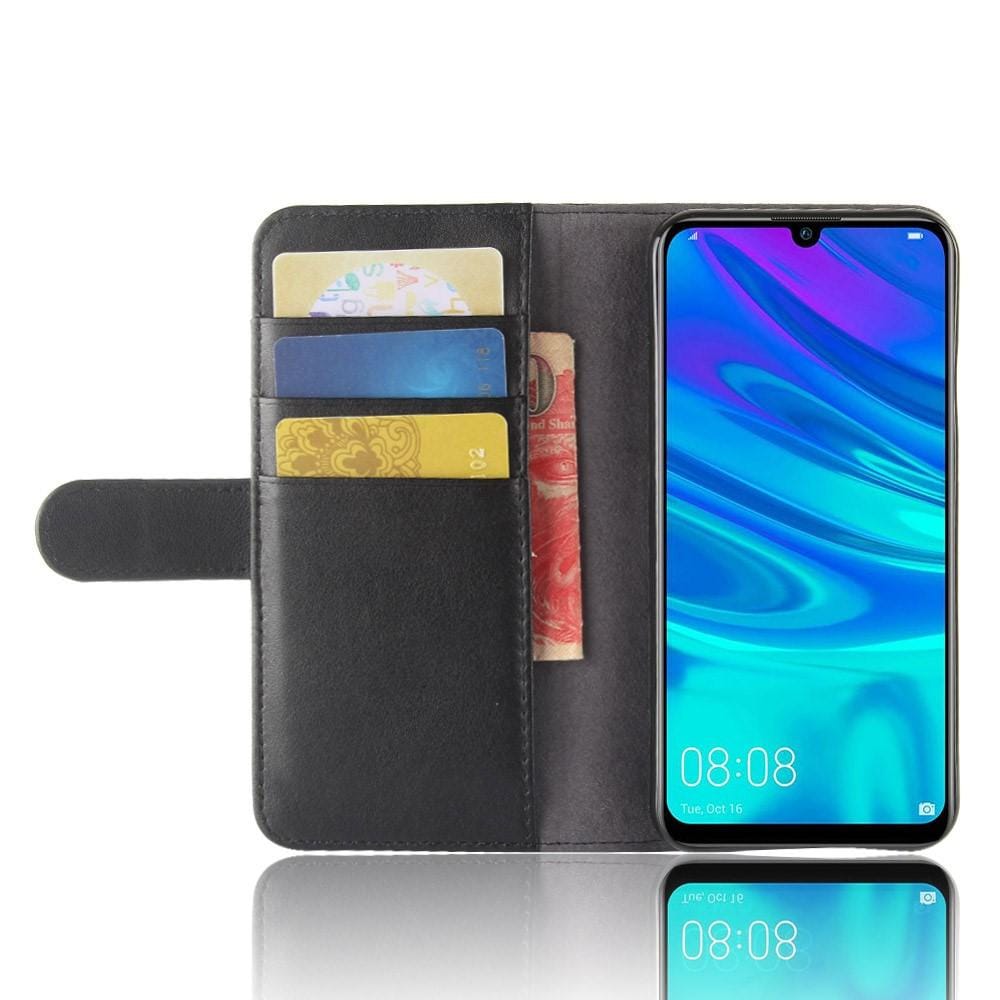 Huawei P30 Lite Slankt mobiletui i ægte læder, Sort