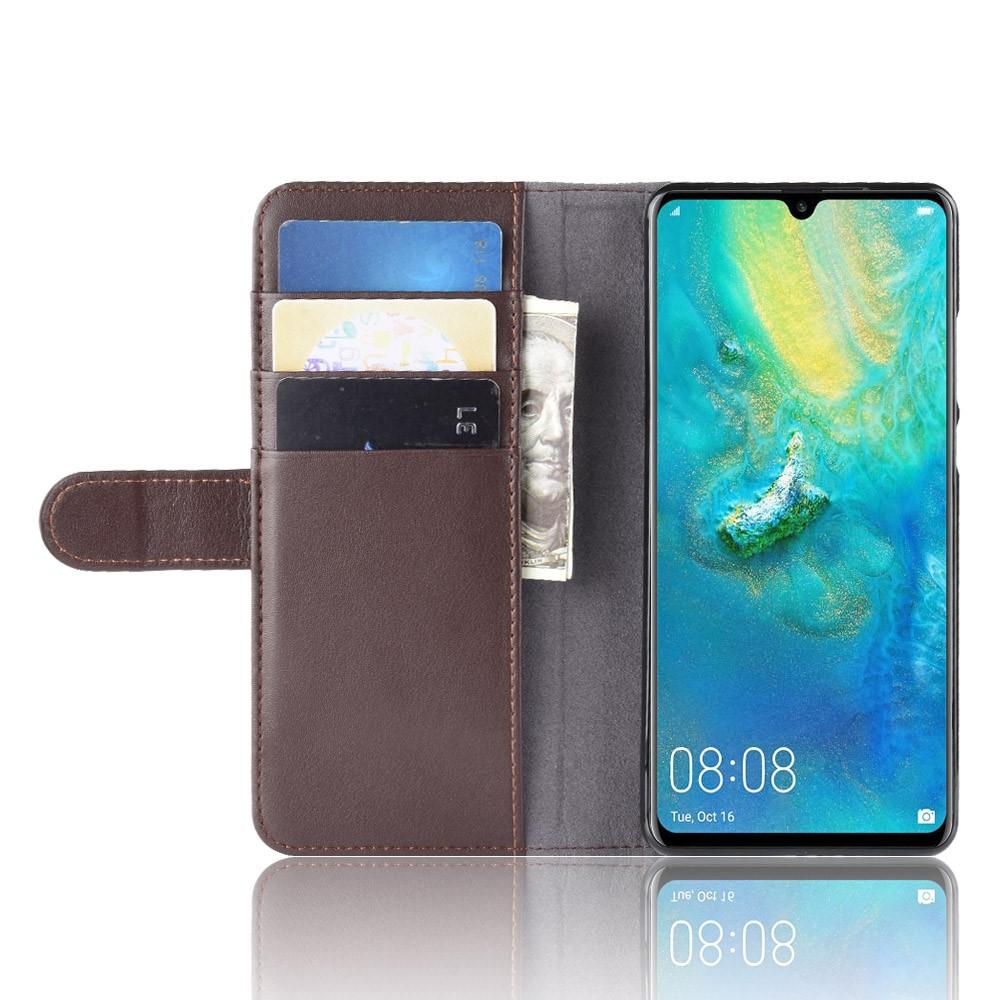 Huawei P30 Pro Slankt mobiletui i ægte læder, Brun