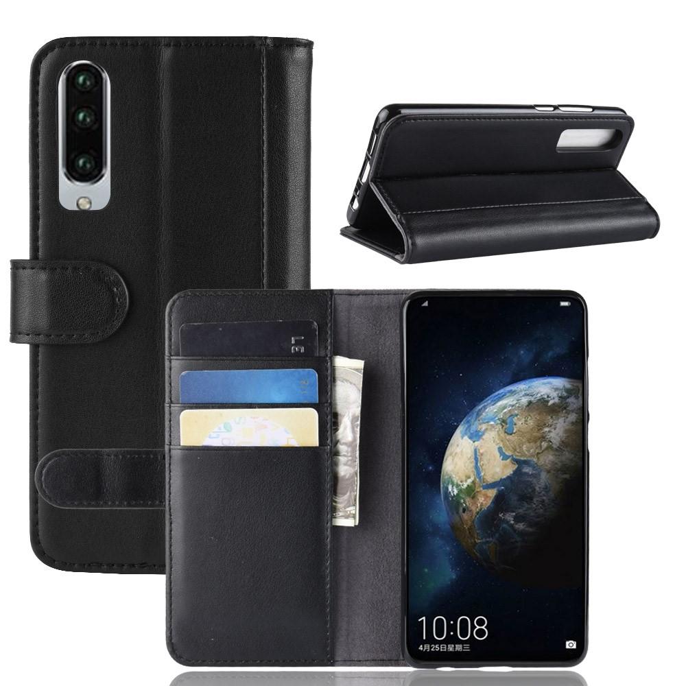 Huawei P30 Slankt mobiletui i ægte læder, Sort