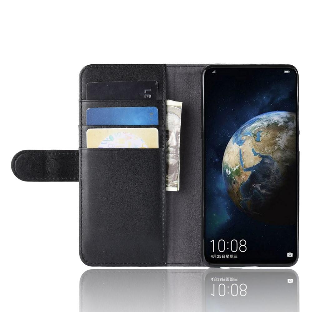 Huawei P30 Slankt mobiletui i ægte læder, Sort