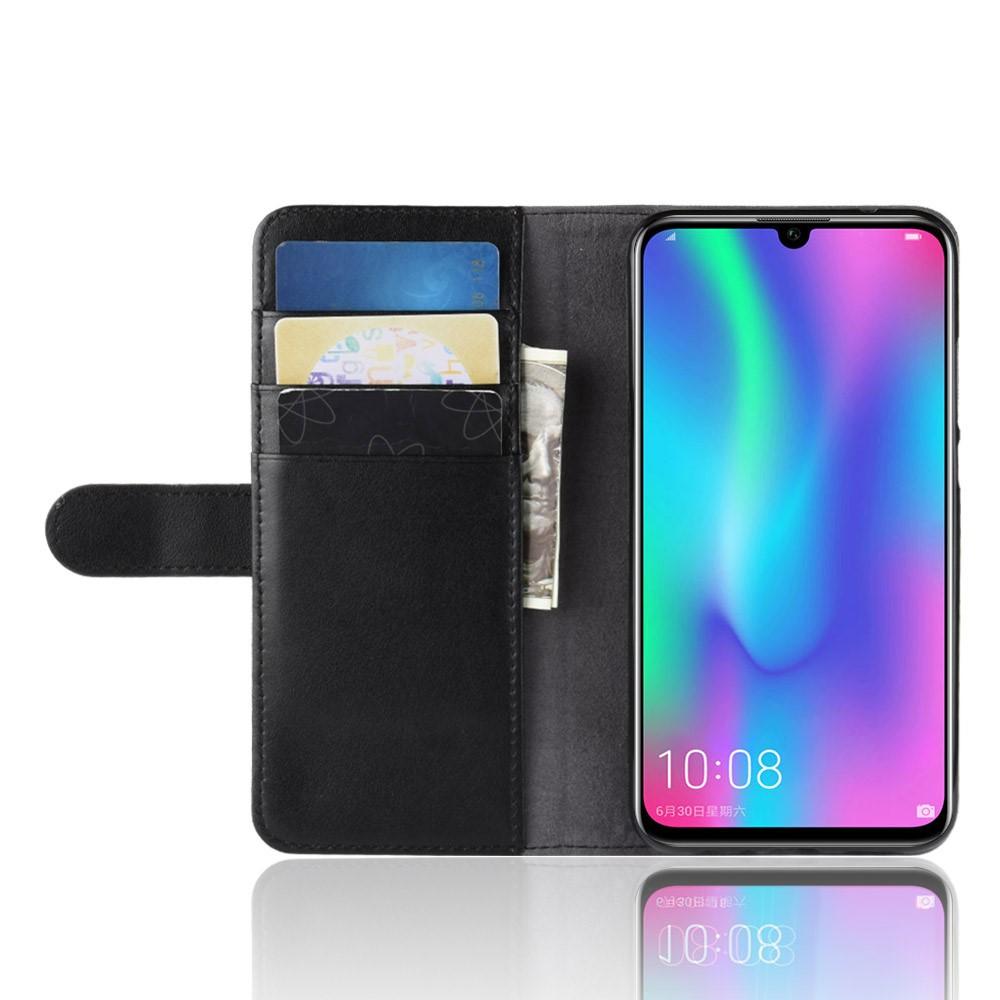 Huawei P Smart 2019 Slankt mobiletui i ægte læder, Sort