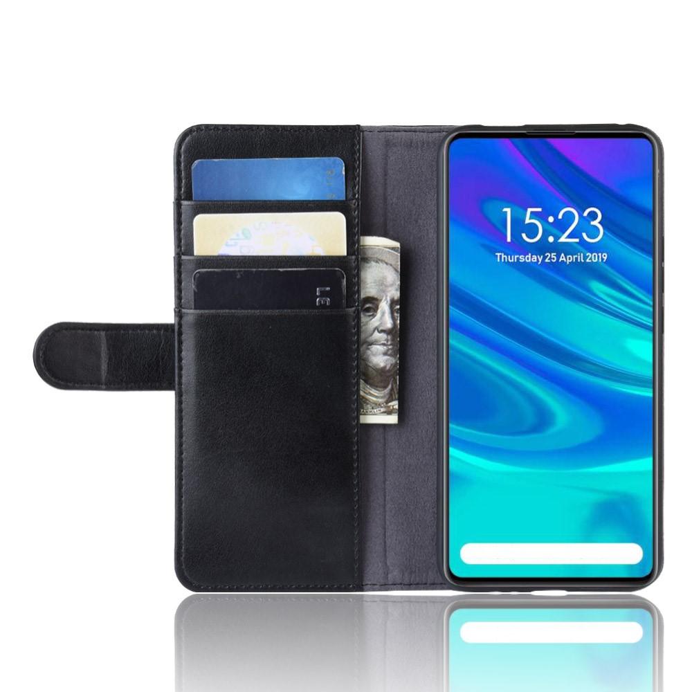 Huawei P Smart Z Slankt mobiletui i ægte læder, Sort