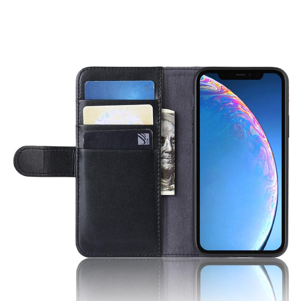 iPhone 11 Slankt mobiletui i ægte læder, Sort