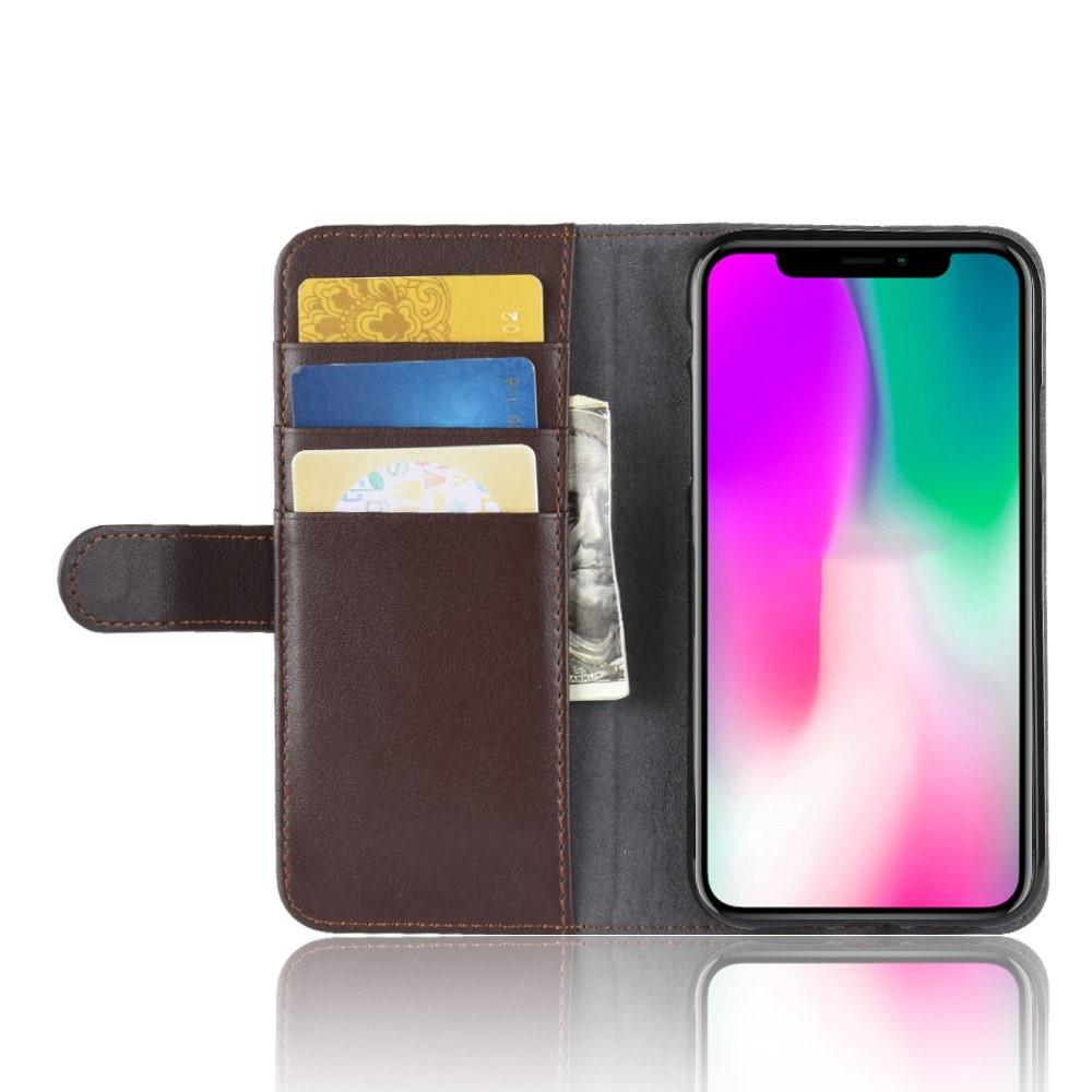 iPhone Xr Slankt mobiletui i ægte læder, Brun