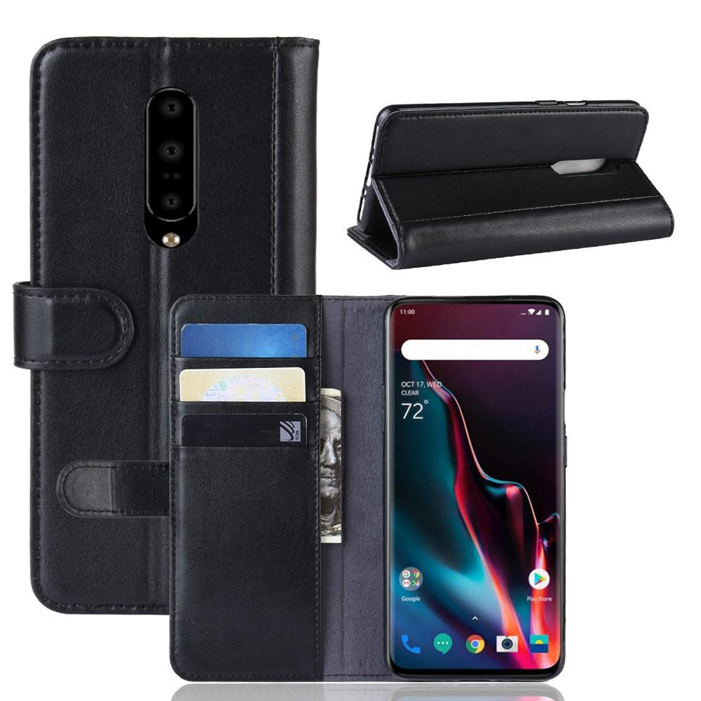  OnePlus 7 Pro Slankt mobiletui i ægte læder, Sort