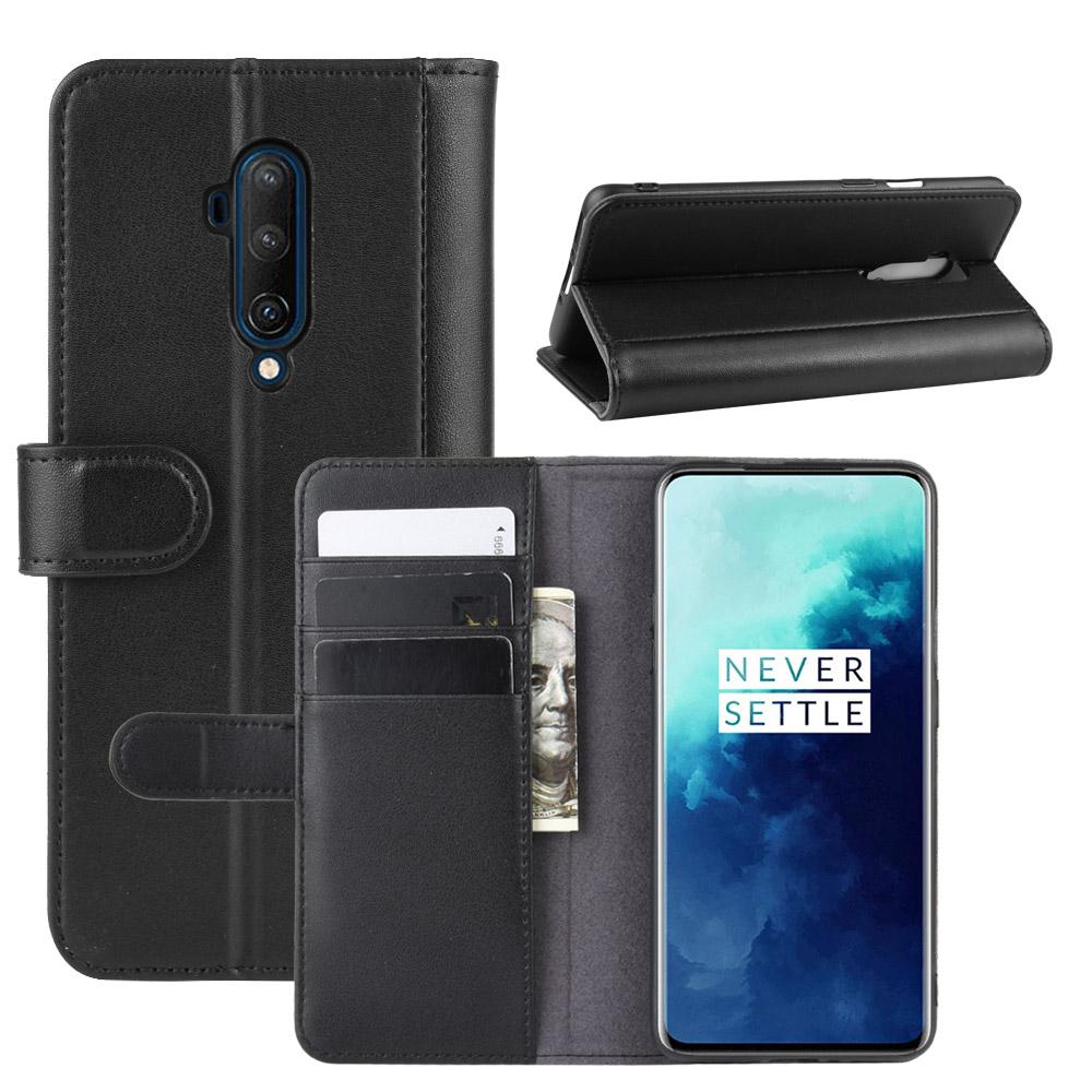  OnePlus 7T Pro Slankt mobiletui i ægte læder, Sort