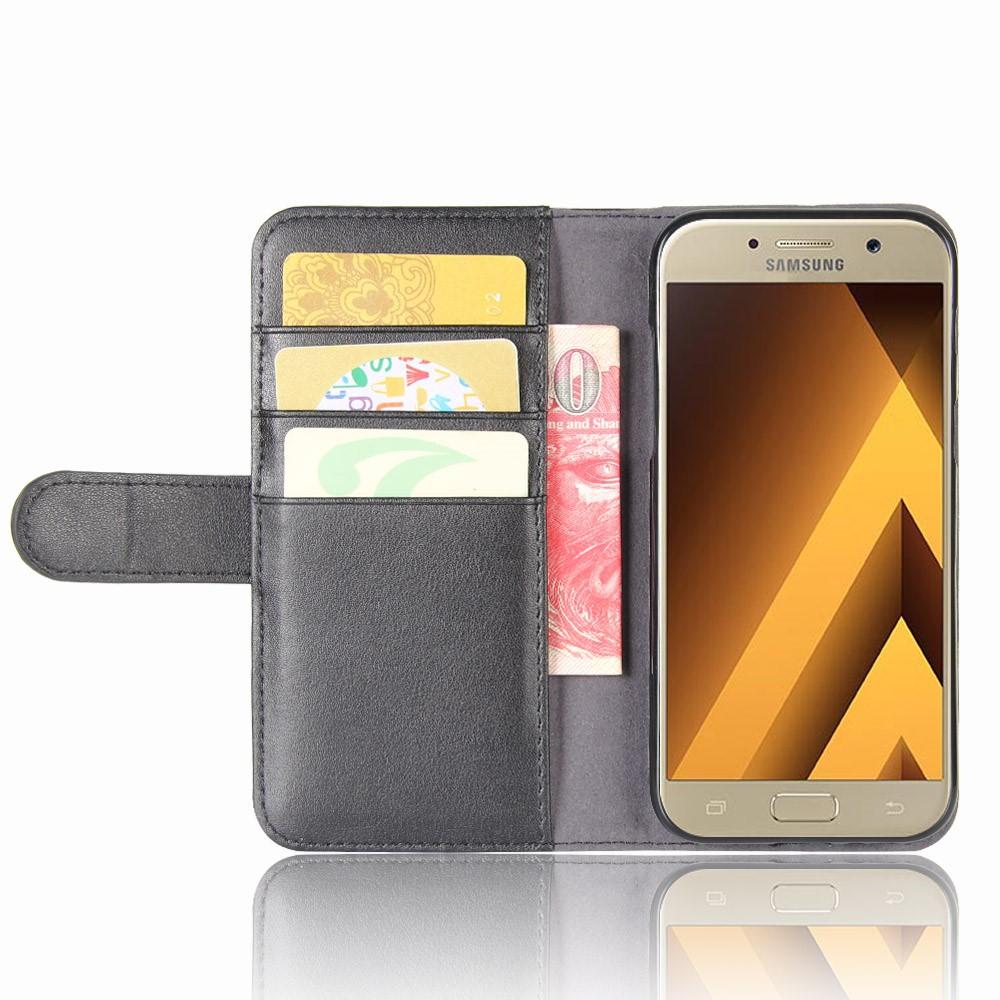 Samsung Galaxy A5 2017 Slankt mobiletui i ægte læder, Sort