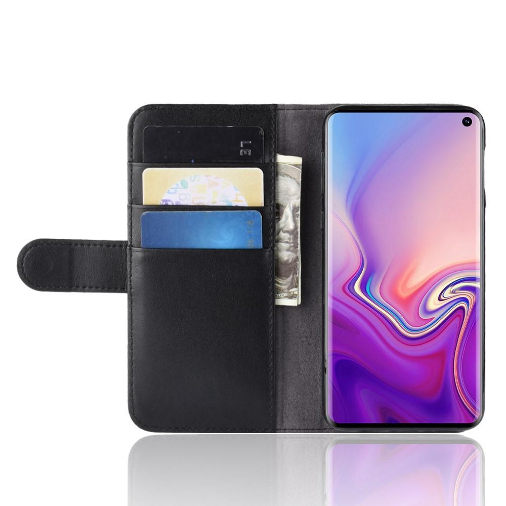 Samsung Galaxy S10e Slankt mobiletui i ægte læder, Sort