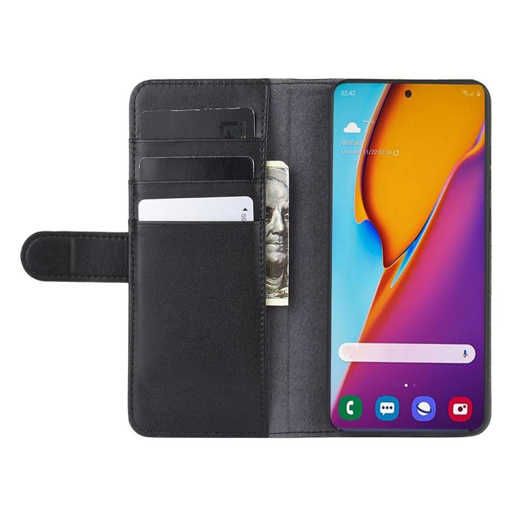 Samsung Galaxy S20 Plus Slankt mobiletui i ægte læder, Sort