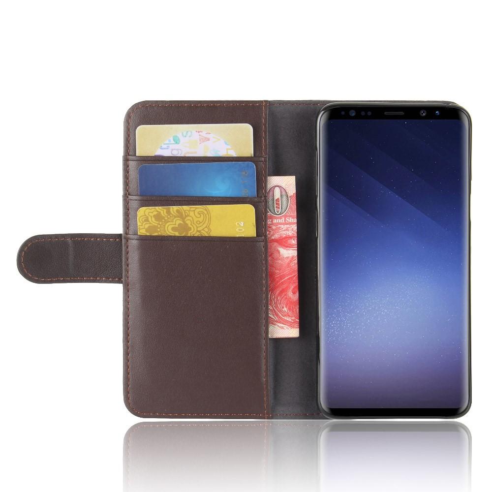 Samsung Galaxy S9 Slankt mobiletui i ægte læder, Brun