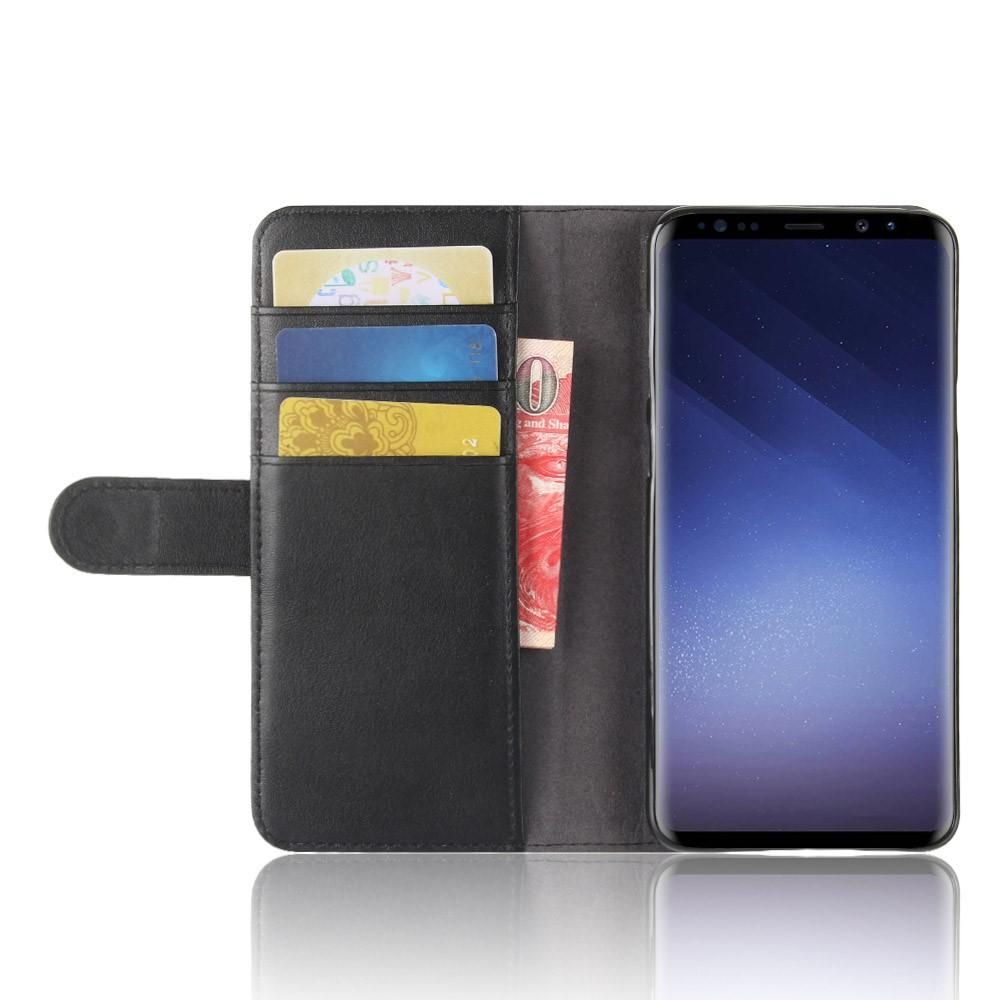 Samsung Galaxy S9 Plus Slankt mobiletui i ægte læder, Sort