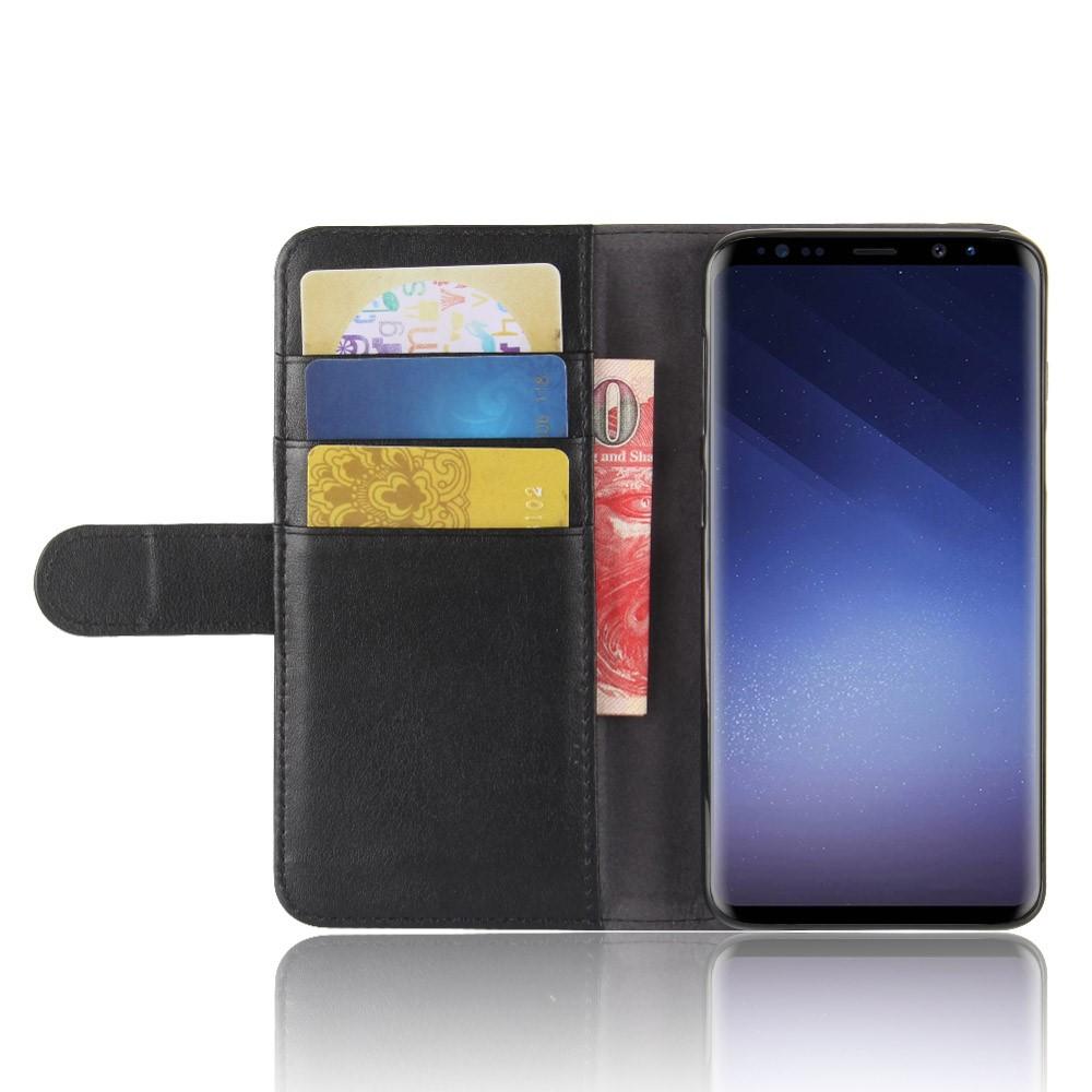 Samsung Galaxy S9 Slankt mobiletui i ægte læder, Sort