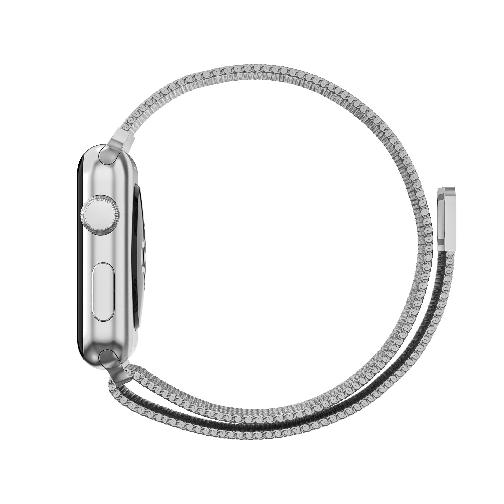 Apple Watch Series 8 41mm Armbånd Milanese Loop, Sølv