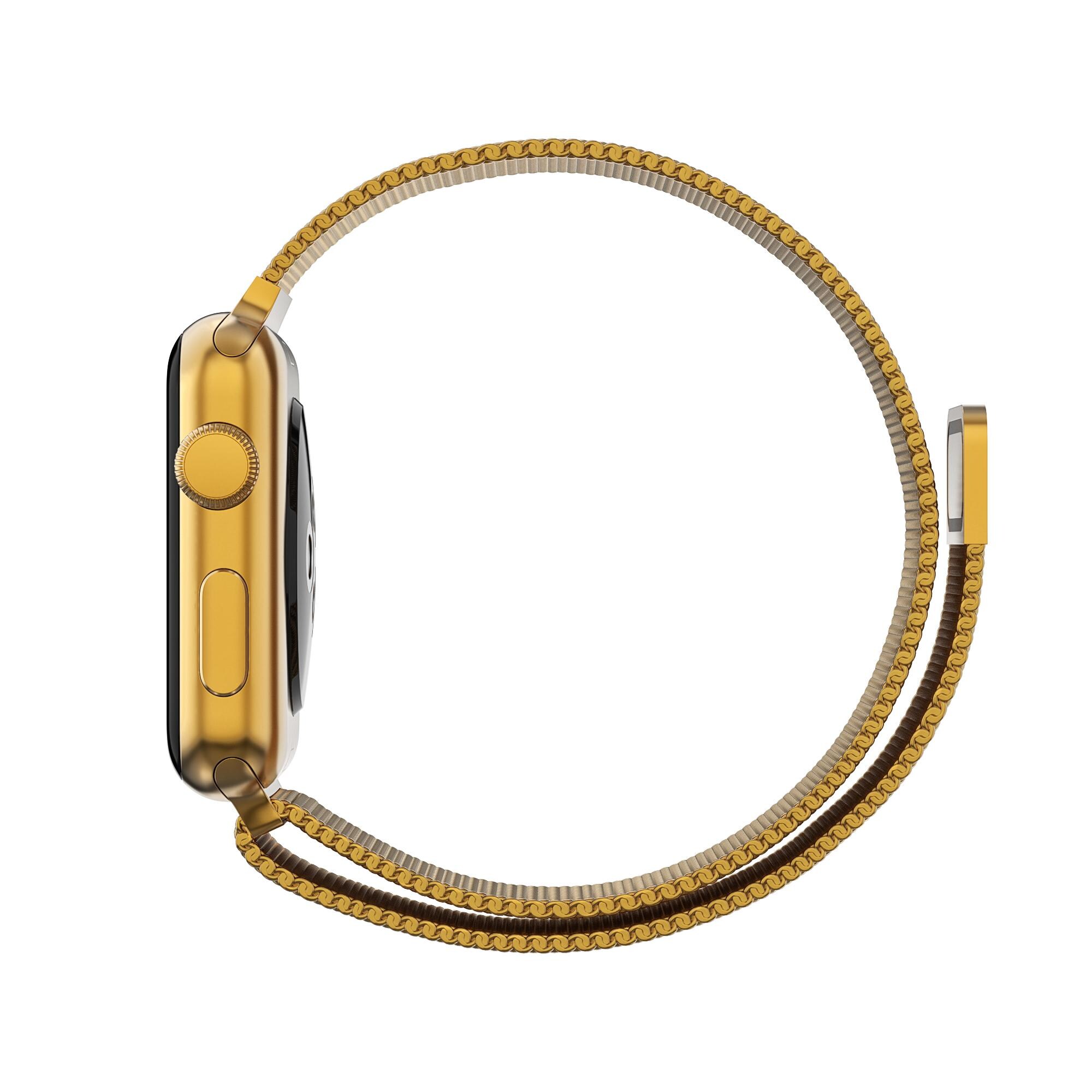 Apple Watch Series 8 45mm Armbånd Milanese Loop, Guld