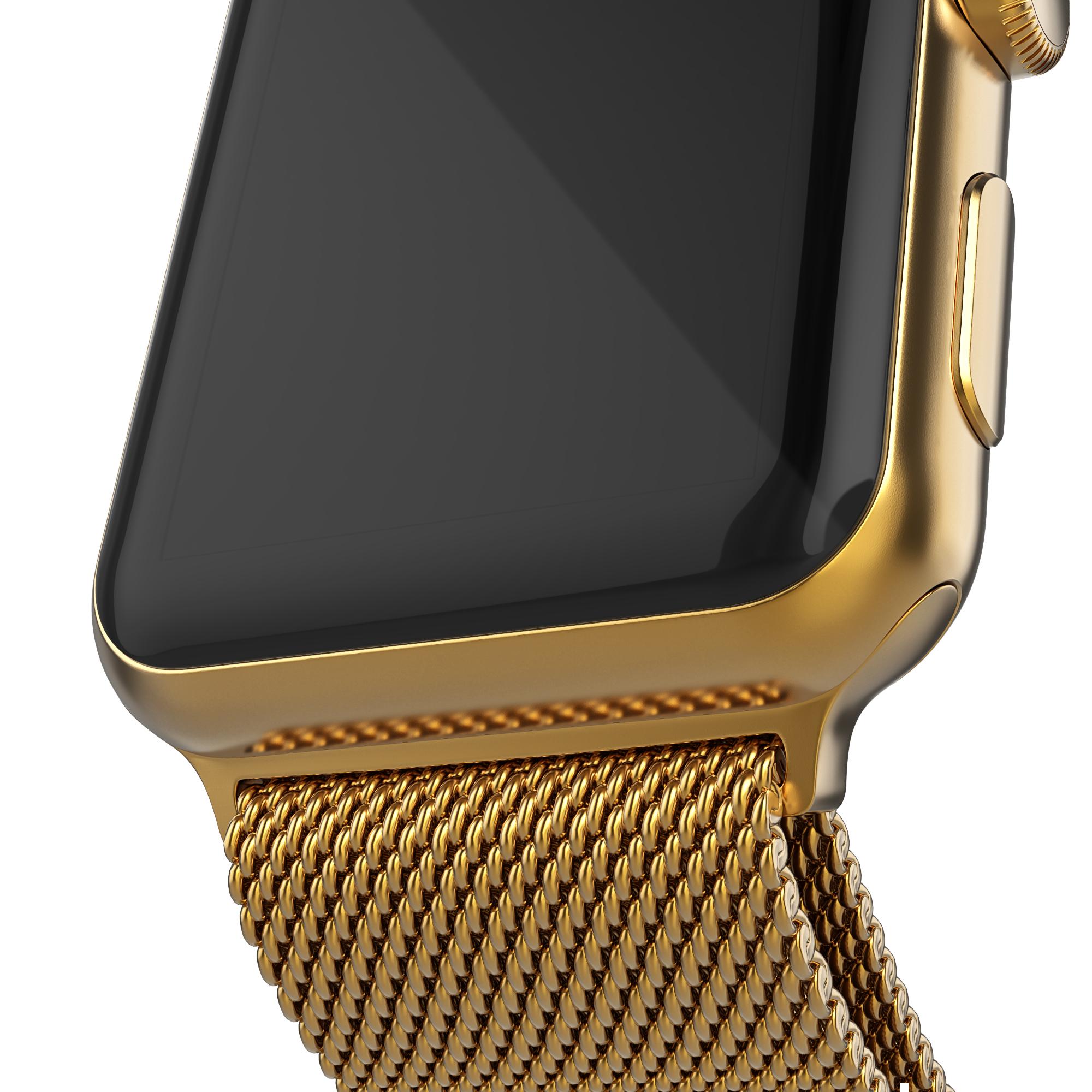 Apple Watch Series 8 45mm Armbånd Milanese Loop, Guld