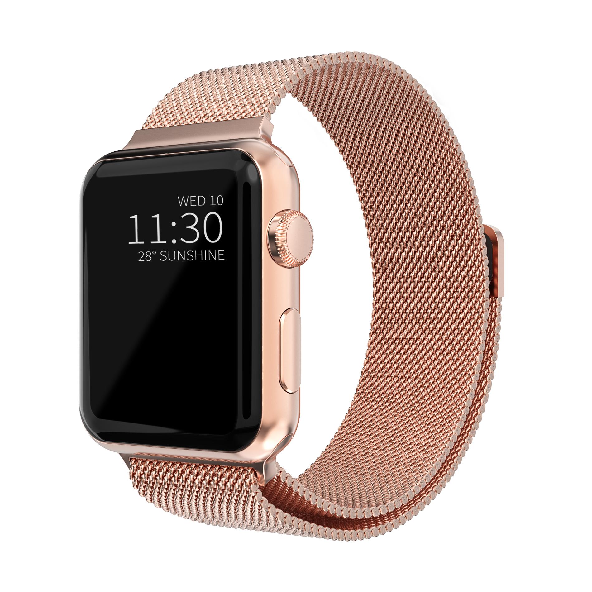 Apple Watch Ultra 49mm 1st Gen Armbånd Milanese Loop, Rose guld
