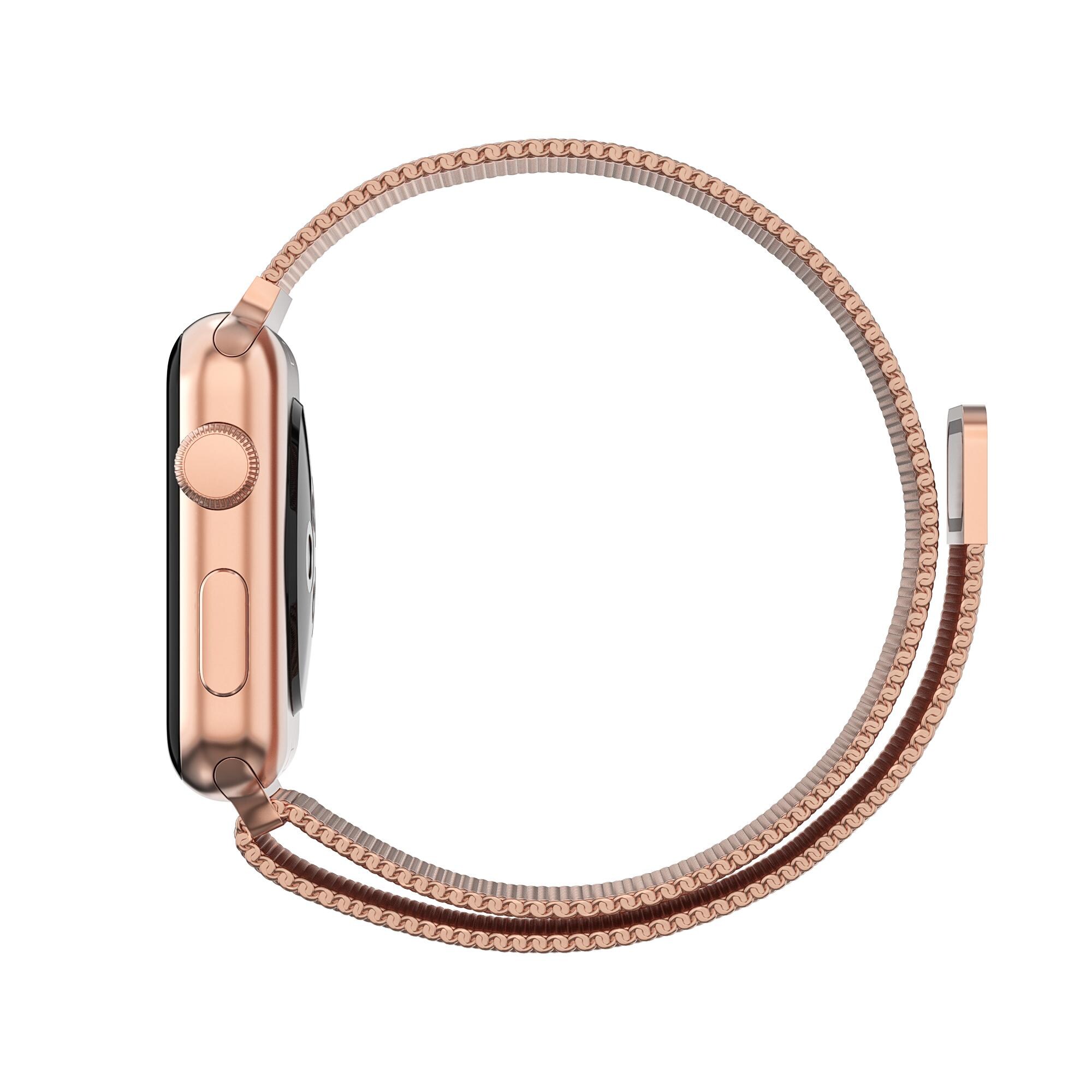 Apple Watch Ultra 49mm 1st Gen Armbånd Milanese Loop, Rose guld