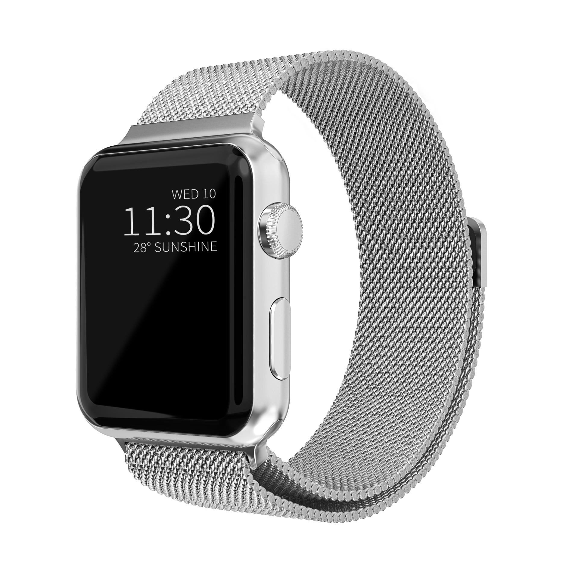 Apple Watch Ultra 49mm 1st Gen Armbånd Milanese Loop, Sølv