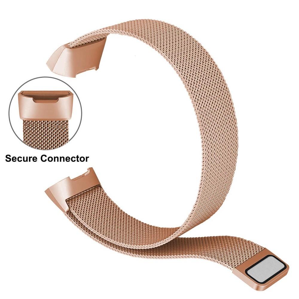 Fitbit Charge 3/Charge 4 Armbånd Milanese Loop, Rose guld