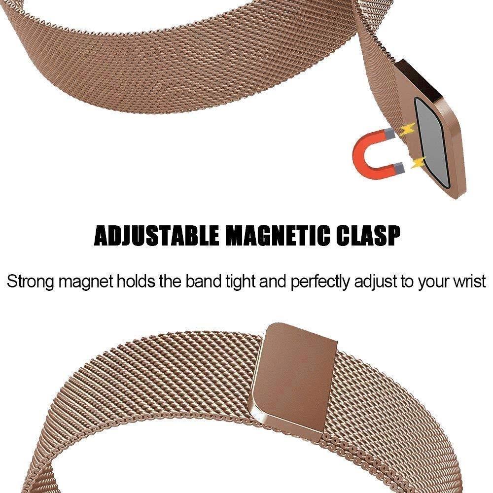 Fitbit Charge 3/Charge 4 Armbånd Milanese Loop, Rose guld