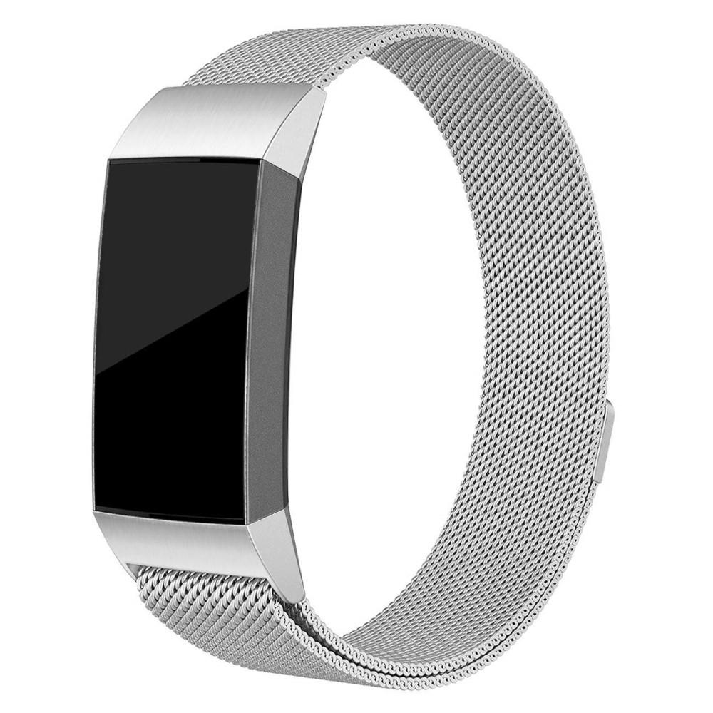 Fitbit Charge 3/Charge 4 Armbånd Milanese Loop, Sølv