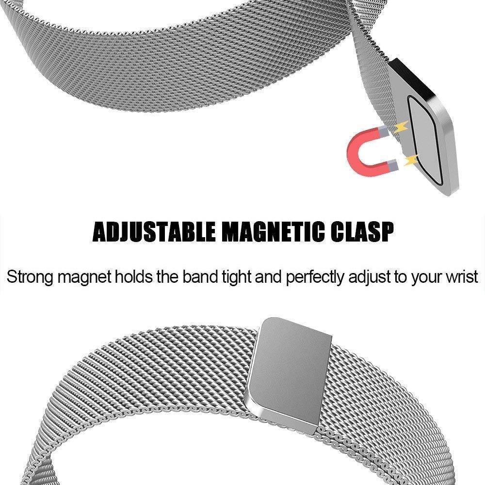 Fitbit Charge 3/Charge 4 Armbånd Milanese Loop, Sølv