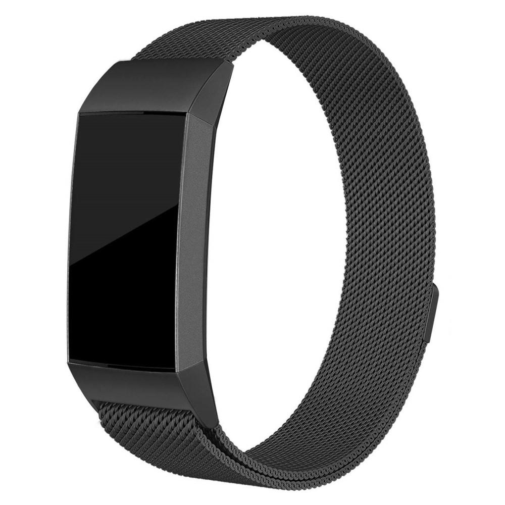 Fitbit Charge 3/Charge 4 Armbånd Milanese Loop, Sort