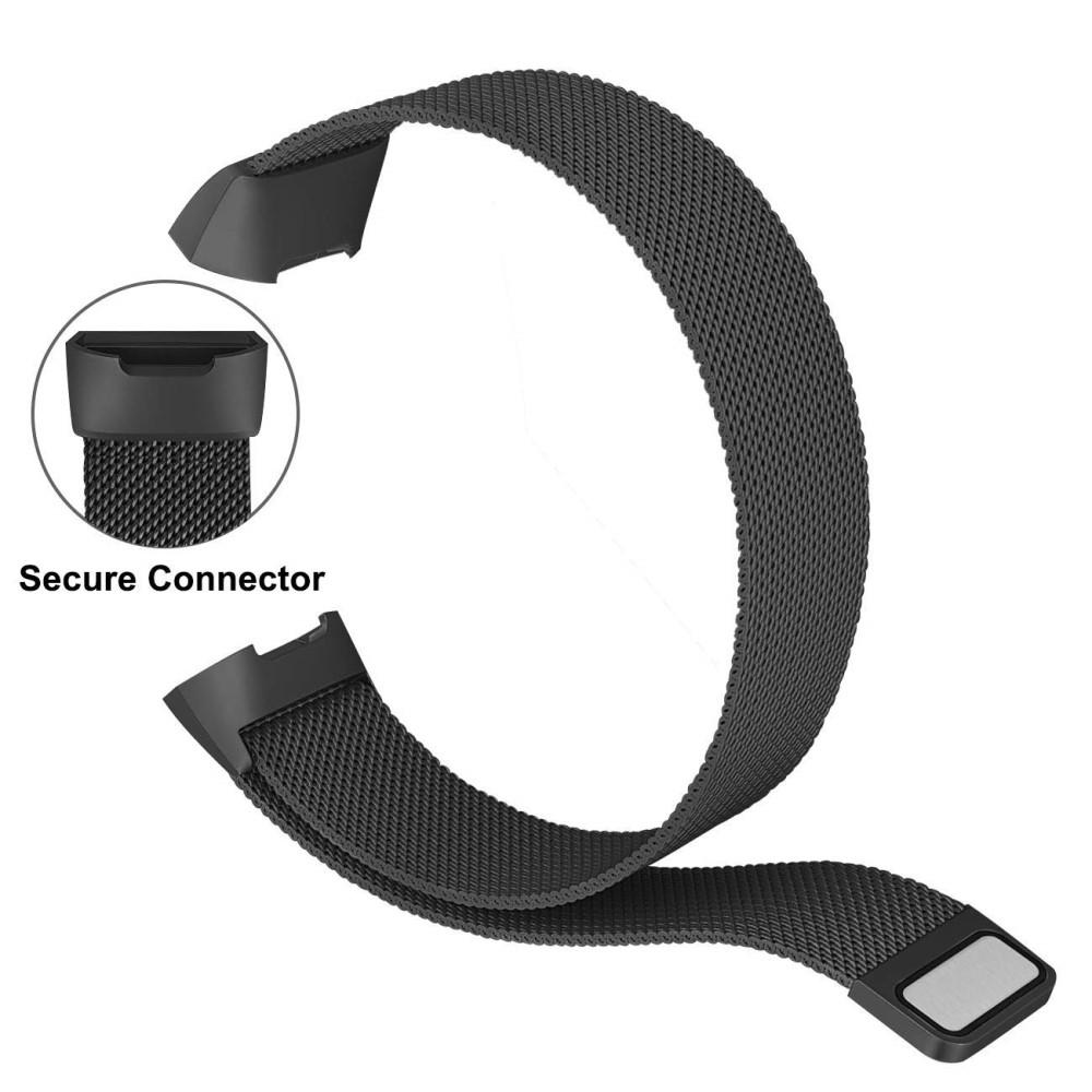 Fitbit Charge 3/Charge 4 Armbånd Milanese Loop, Sort