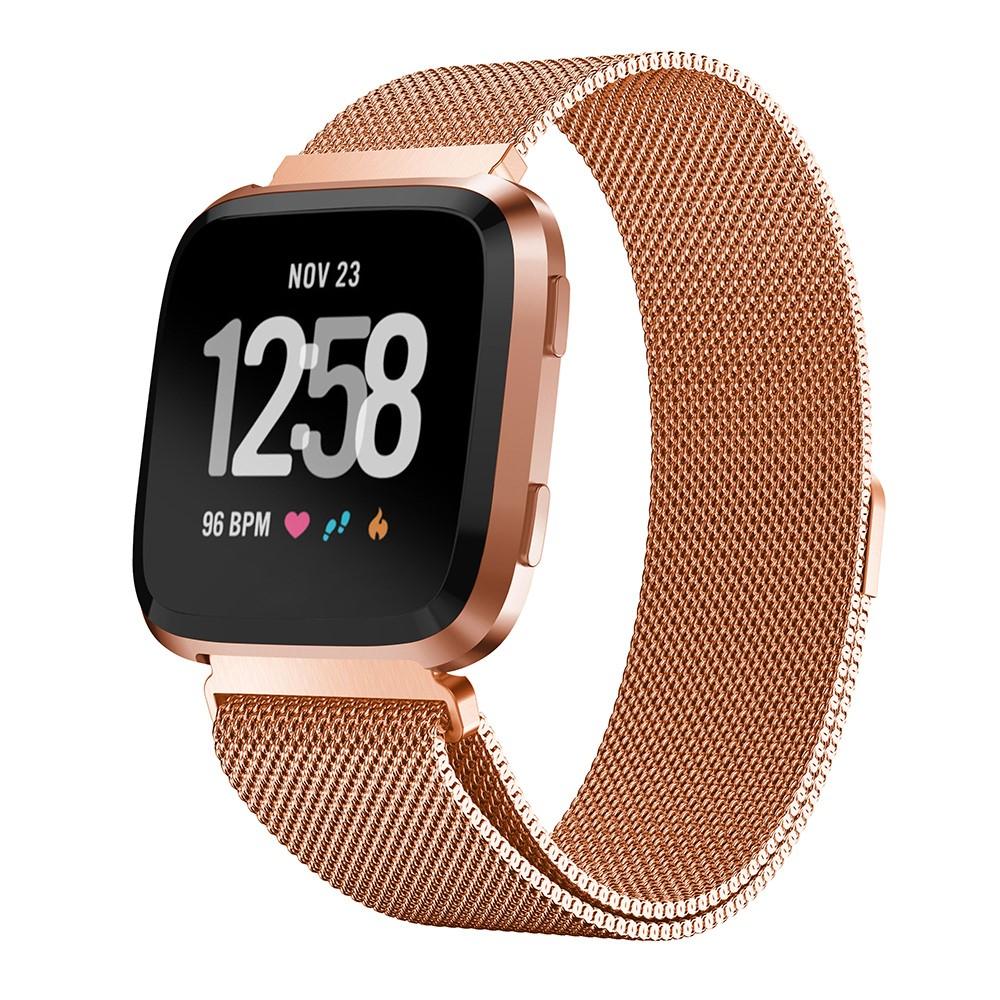 Fitbit Versa/Versa 2 Armbånd Milanese Loop, Rose guld