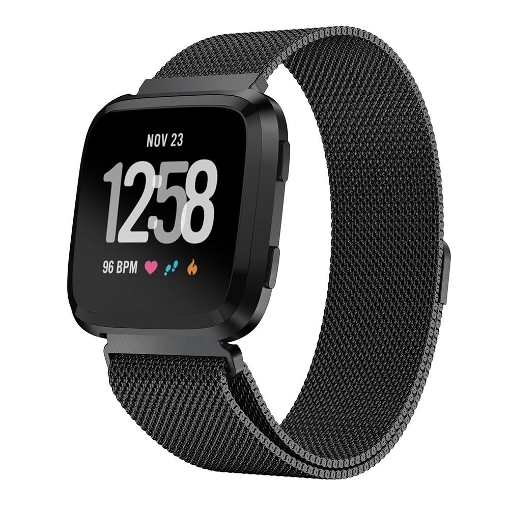 Fitbit Versa/Versa 2 Armbånd Milanese Loop, Sort