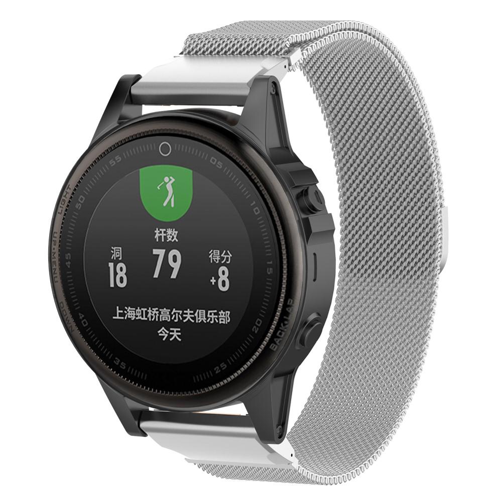 Garmin Fenix 7S Pro Armbånd Milanese Loop, Sølv