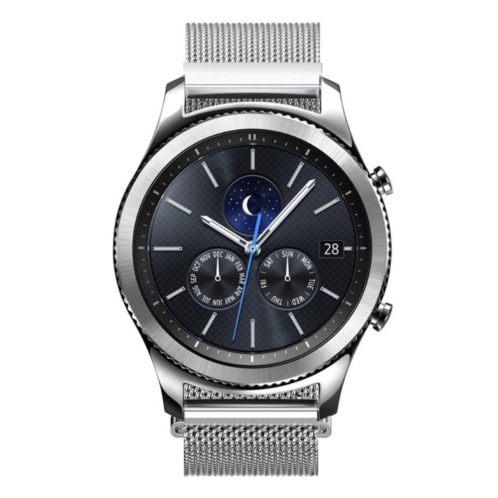 Samsung Gear S3 Frontier Armbånd Milanese Loop, Sølv