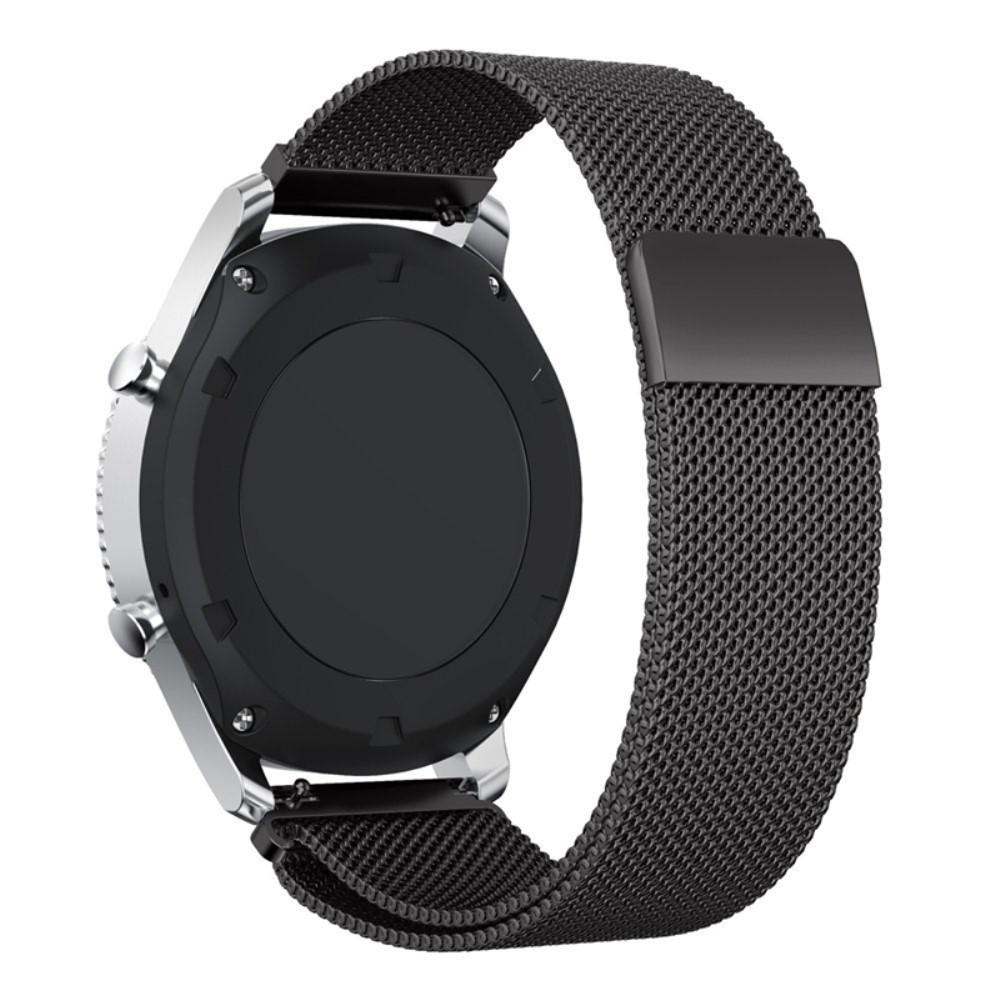 Samsung Gear S3 Frontier Armbånd Milanese Loop, Sort