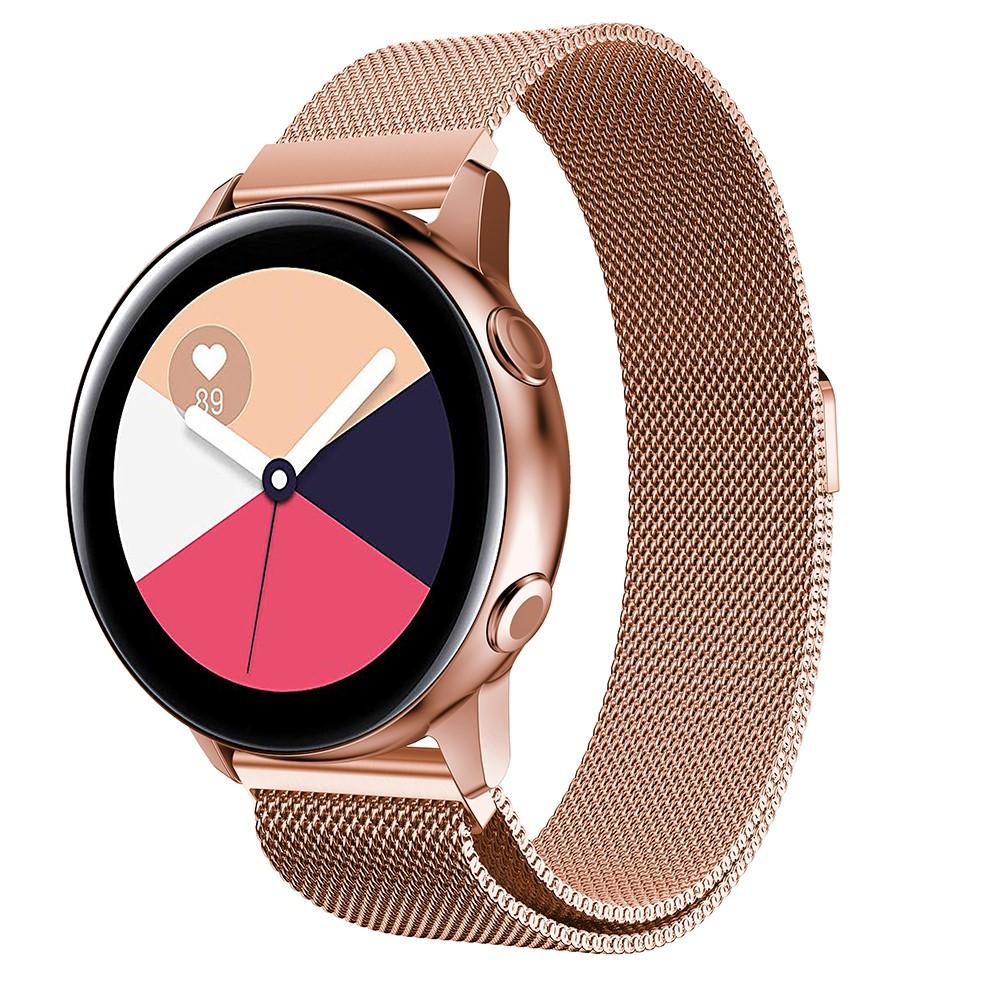 Samsung Galaxy Watch Active Armbånd Milanese Loop, Rose guld