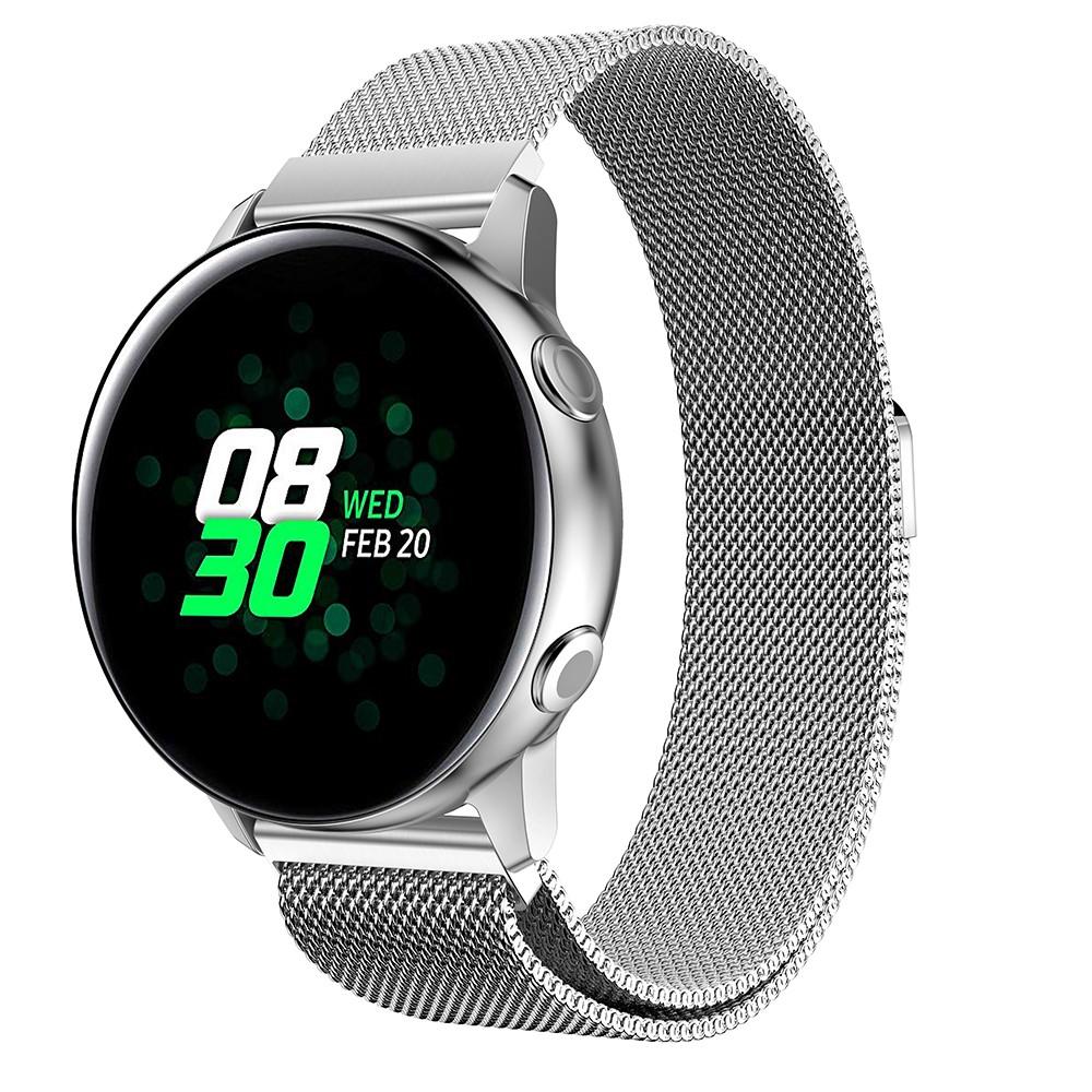Samsung Galaxy Watch Active Armbånd Milanese Loop, Sølv