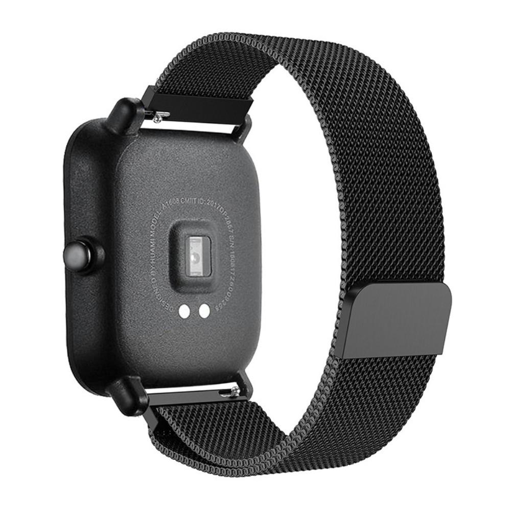  Amazfit Bip Armbånd Milanese Loop, Sort