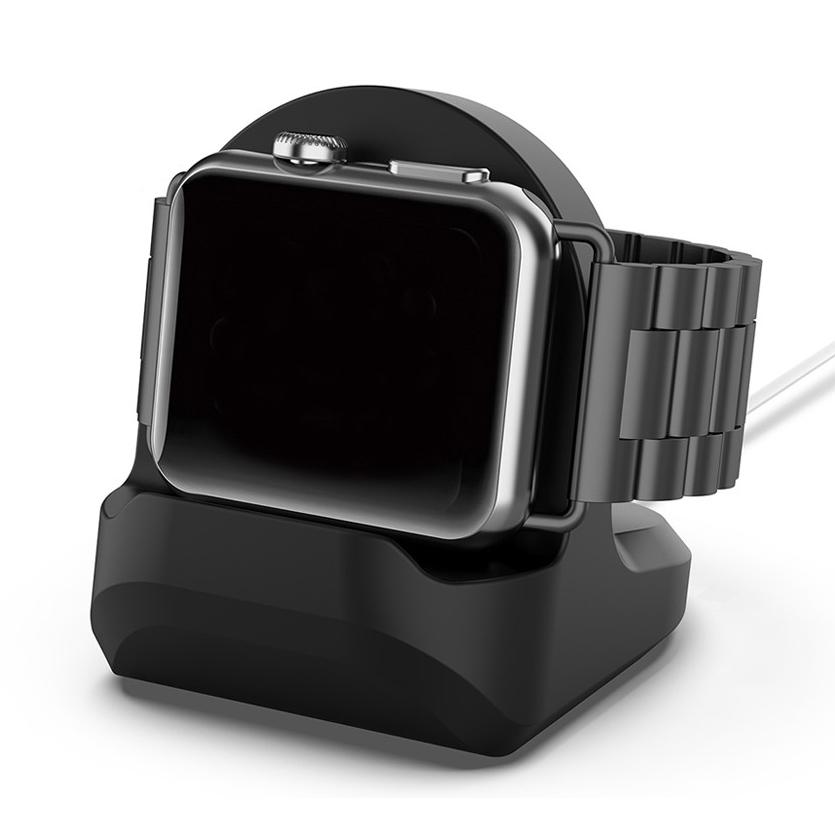 Apple Watch Bordstativ i silikone, Sort