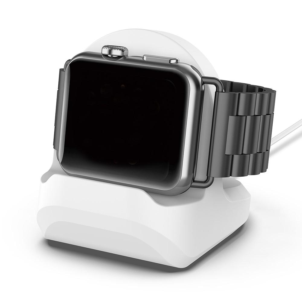 Apple Watch Bordstativ i silikone, Hvid