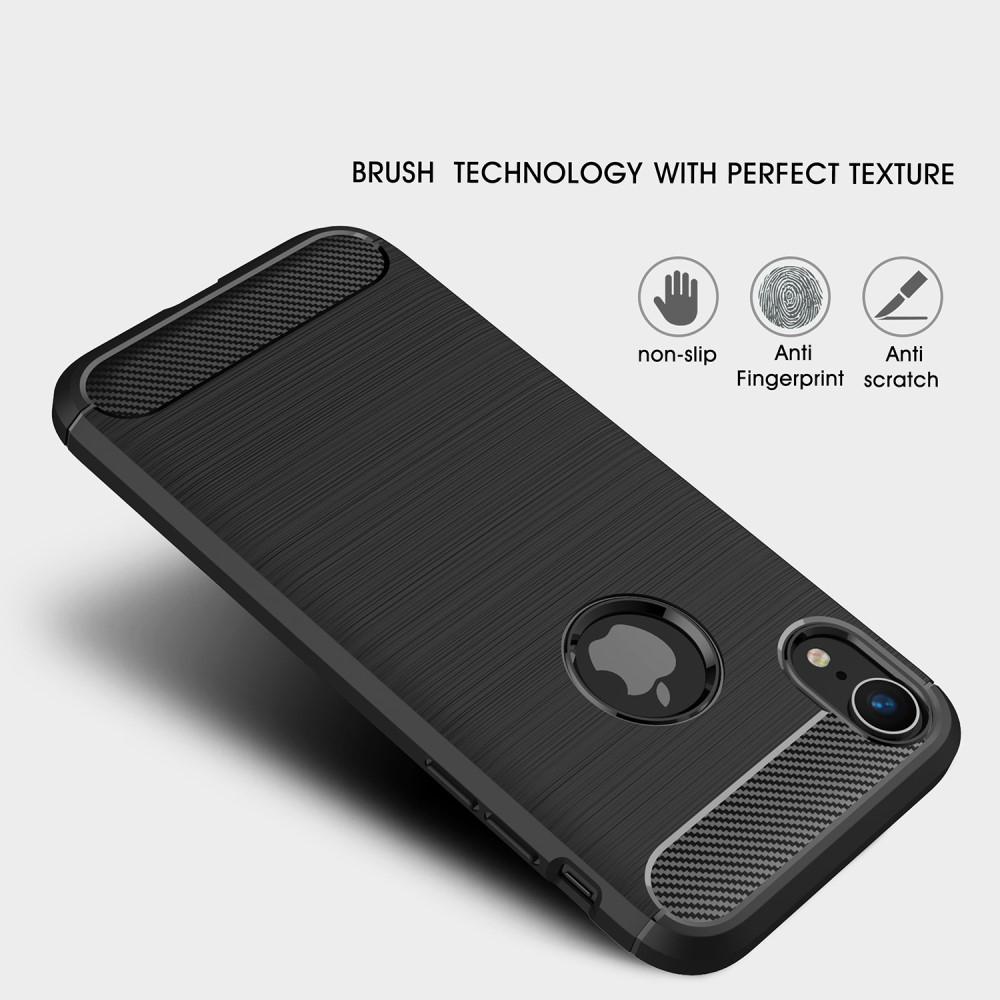iPhone Xr TPU-cover Brushed, Sort