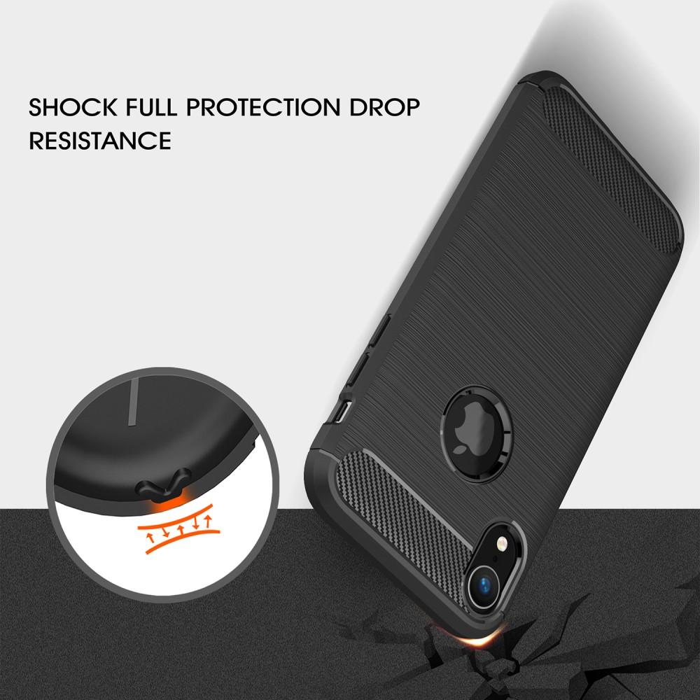 iPhone Xr TPU-cover Brushed, Sort