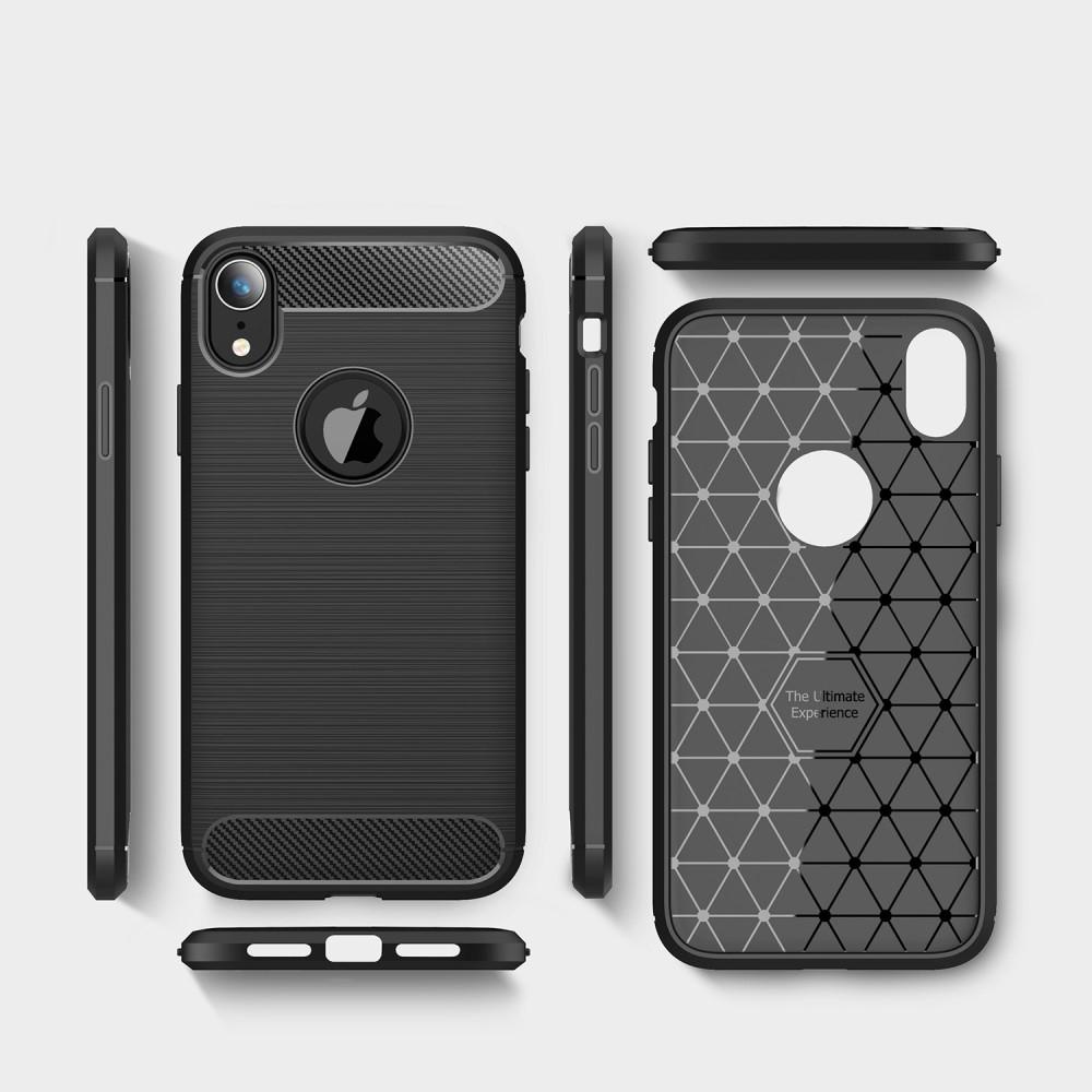 iPhone Xr TPU-cover Brushed, Sort