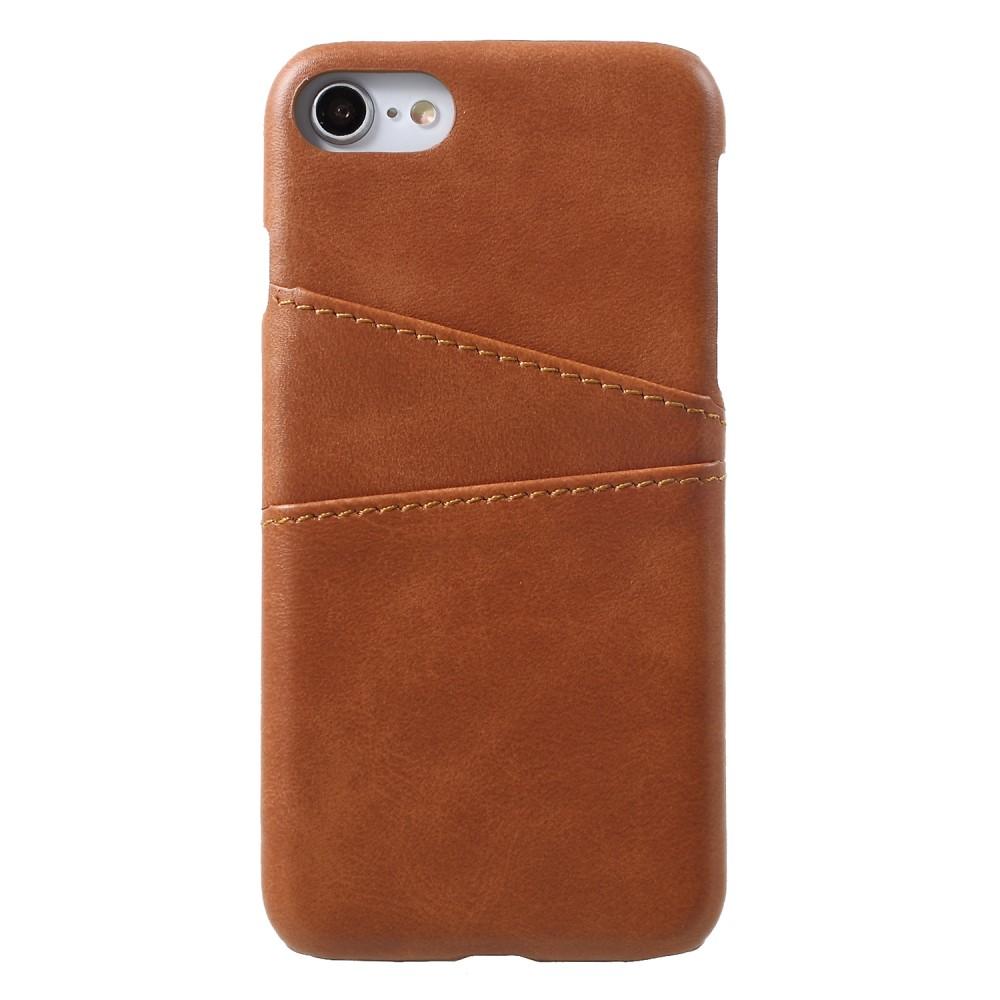 iPhone 7 Smart cover med 2 kortholdere, Brun