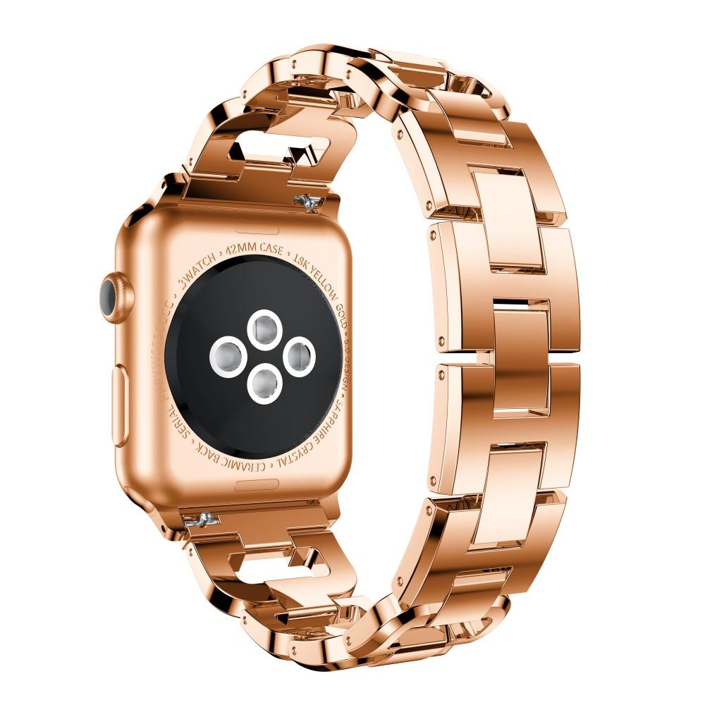 Apple Watch Series 4-6 40mm Luksuriøst armbånd med glitrende sten, Rose guld