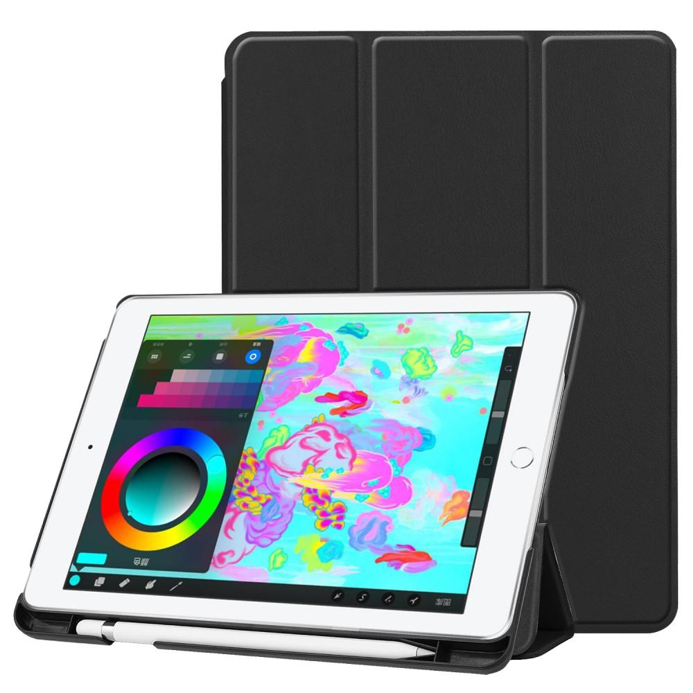 Apple iPad Air 2 9.7 (2014) Tri-fold etui med penneholder, Sort