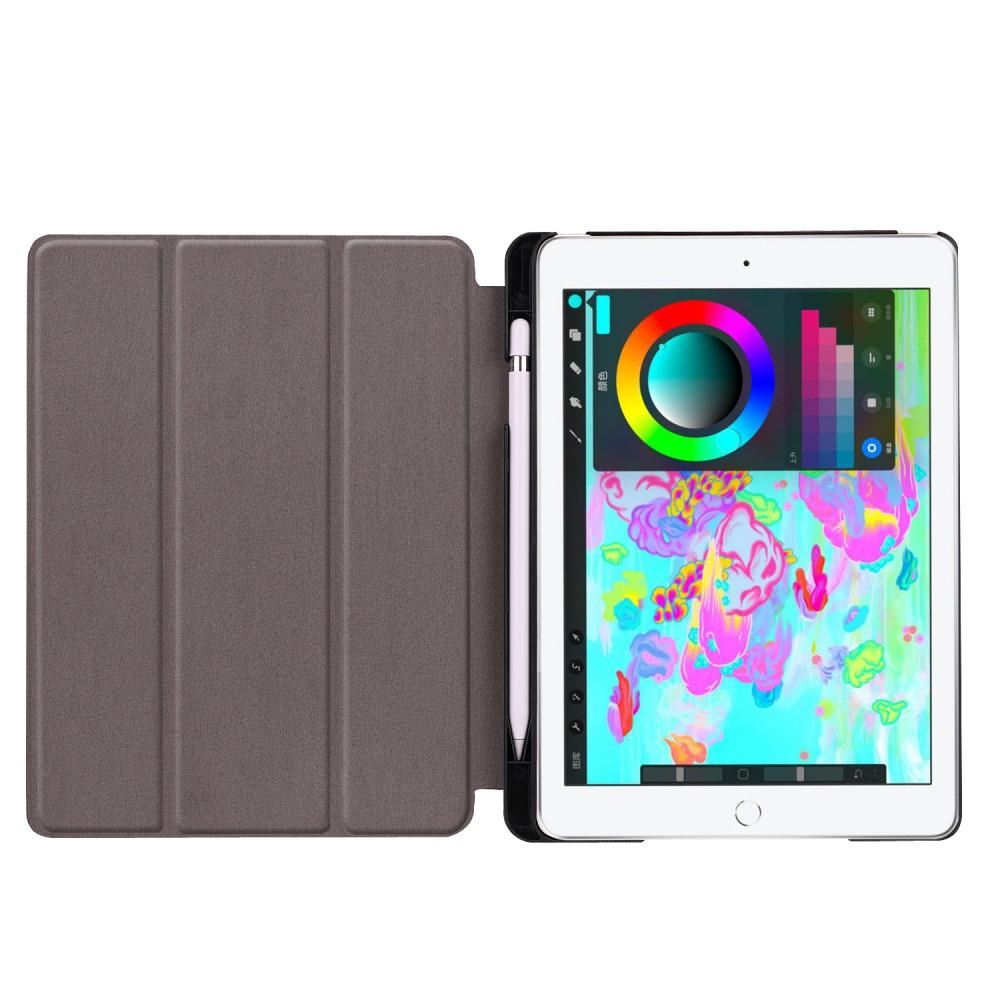 Apple iPad 9.7 6th Gen (2018) Tri-fold etui med penneholder, Sort