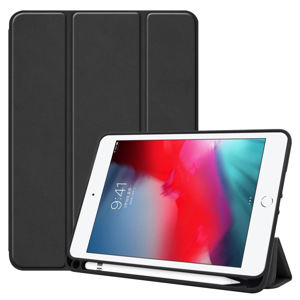 Apple iPad Mini 4 7.9 (2015) Tri-fold etui med penneholder, Sort